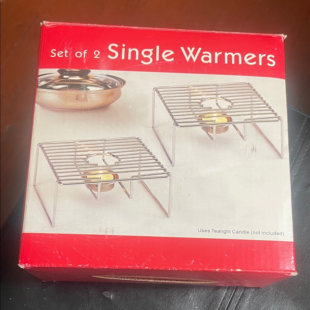 Elegant Silver Single Warmers Set of 2